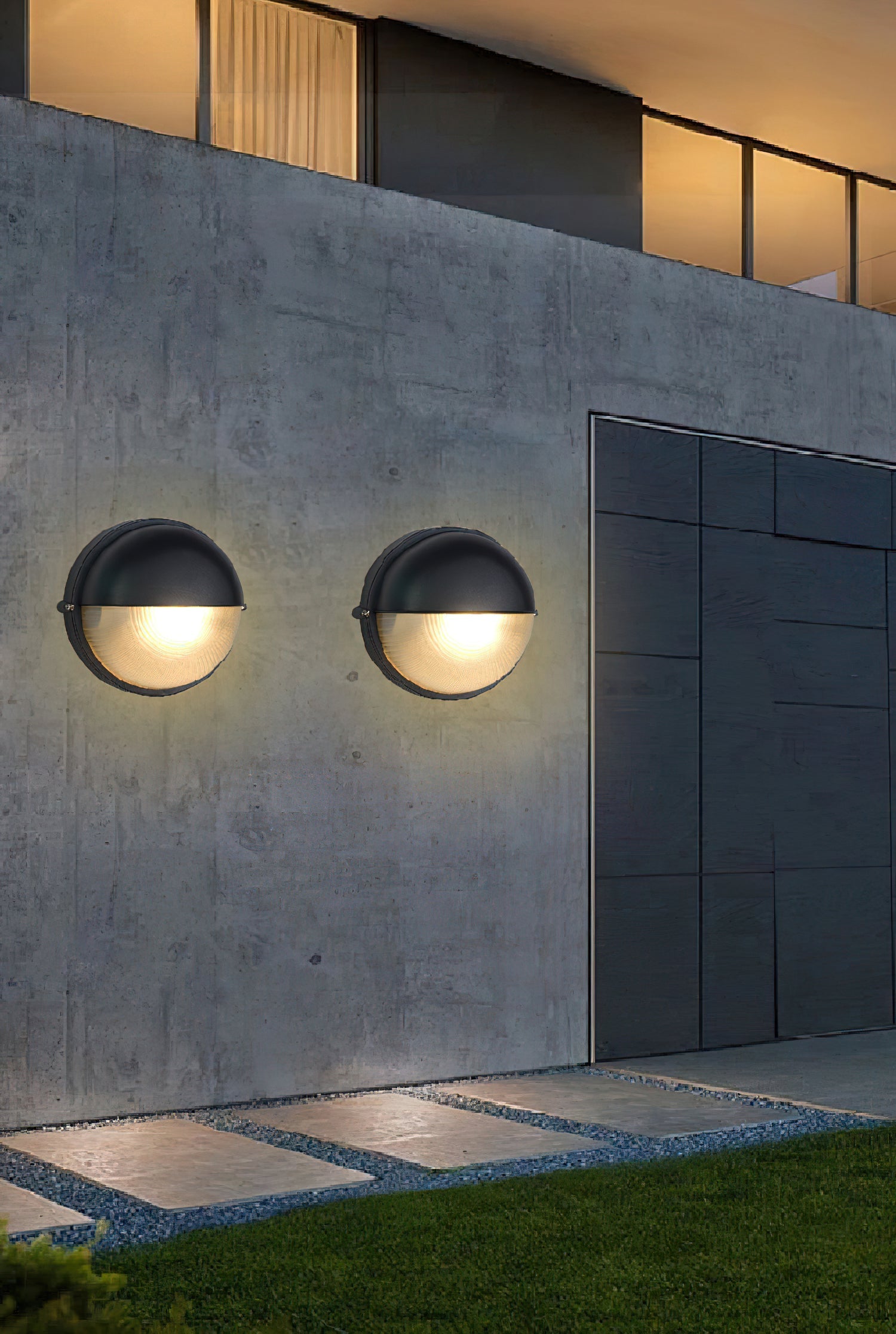 Marine Aluminum Wall Sconce with Opaque Glass