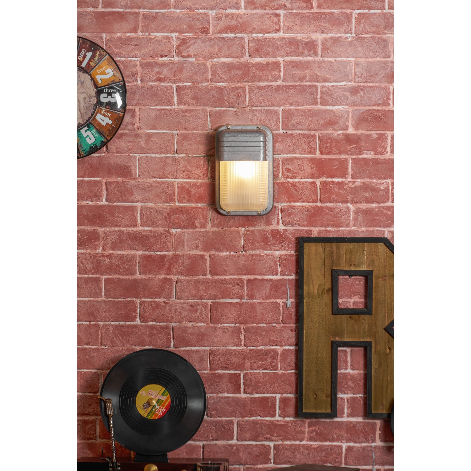 Marine Aluminum Wall Sconce with Opaque Glass