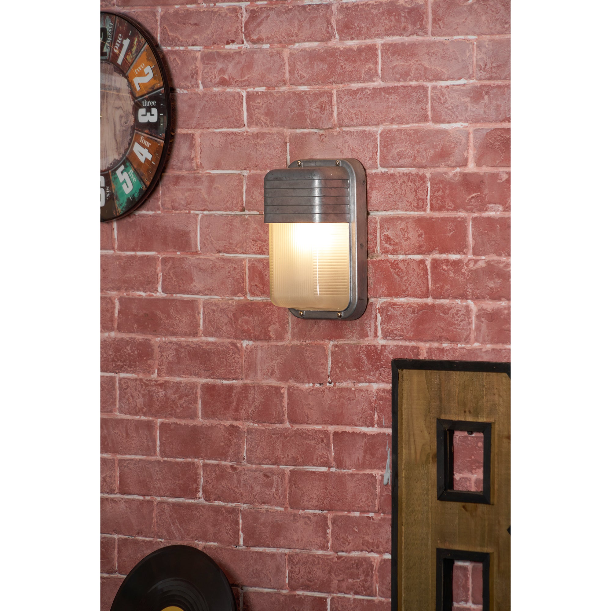 Marine Aluminum Wall Sconce with Opaque Glass