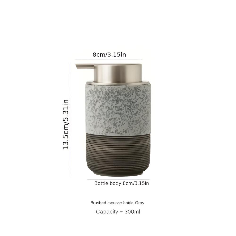 Matte Ceramic Soap Dispenser with Ribbed Base