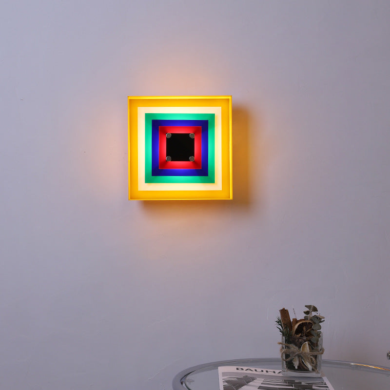 Memphis Acrylic Wall Sconce with Color Layers