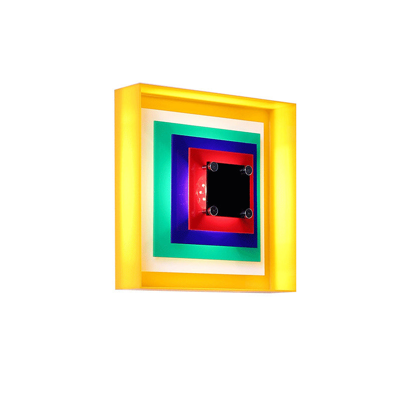 Memphis Acrylic Wall Sconce with Color Layers