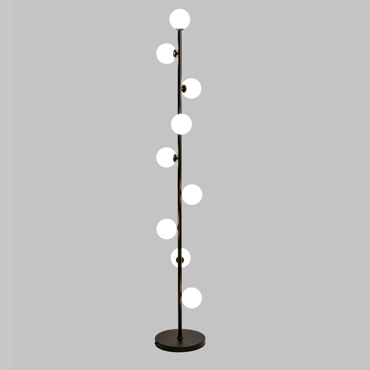 Minimalist Globe Floor Lamp with Nine Lights