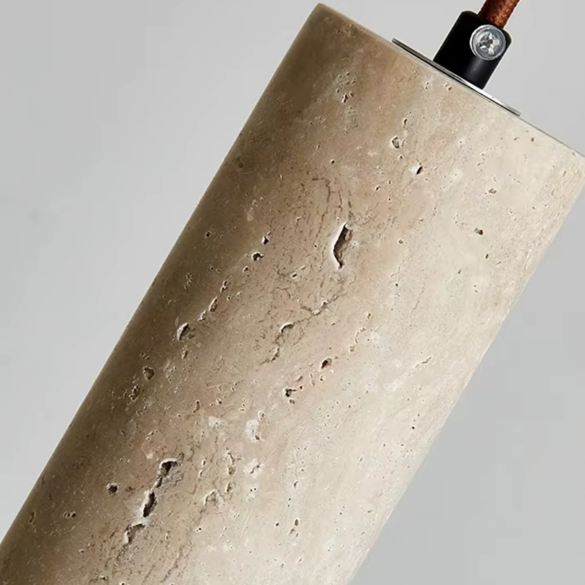 Minimalist Travertine Stone Pendant Light