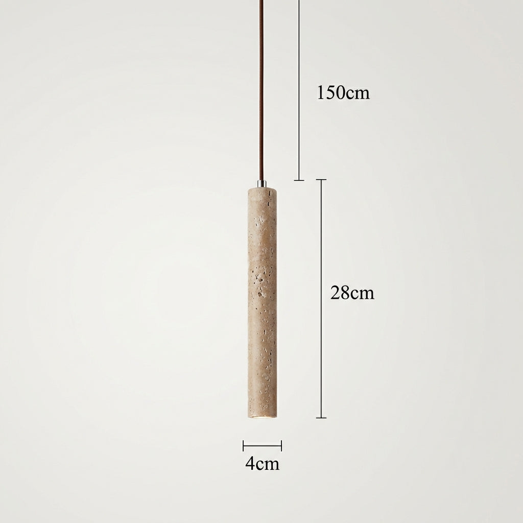 Minimalist Travertine Stone Pendant Light