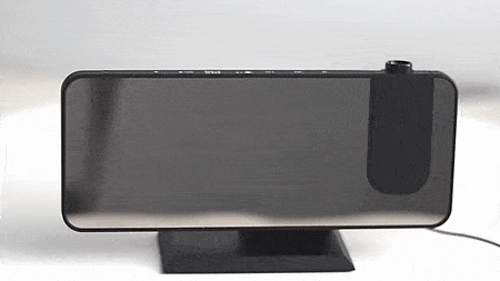 Mirror LED Alarm Clock with Time Projection