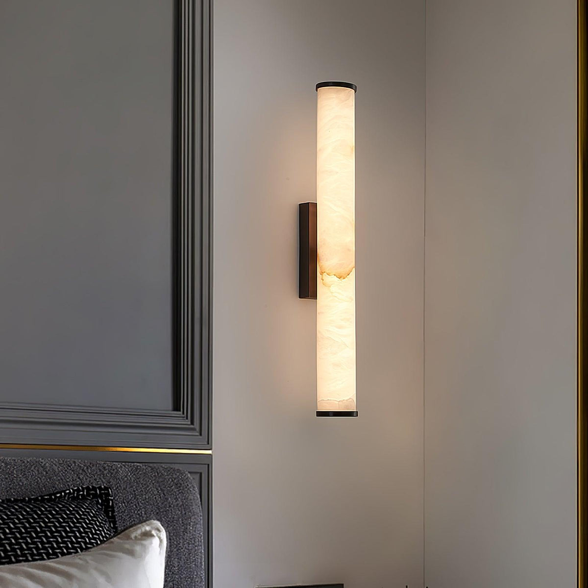 Modern Alabaster Tube LED Wall Sconce Light