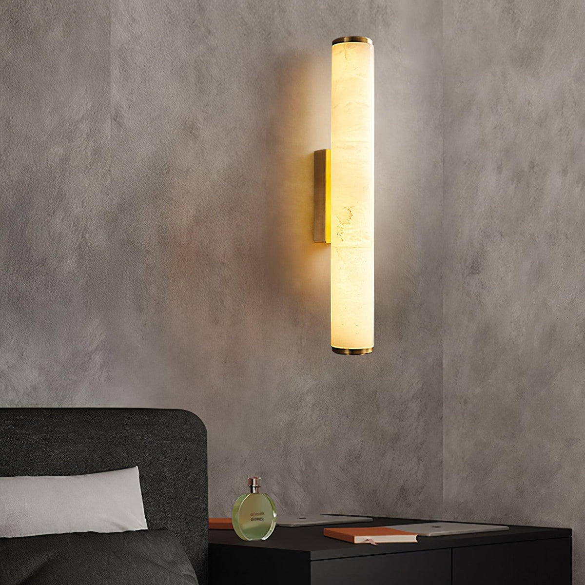 Modern Alabaster Tube LED Wall Sconce Light