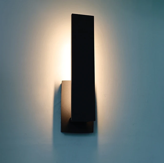 Modern Aluminum Wall Sconce with Backlit Glow