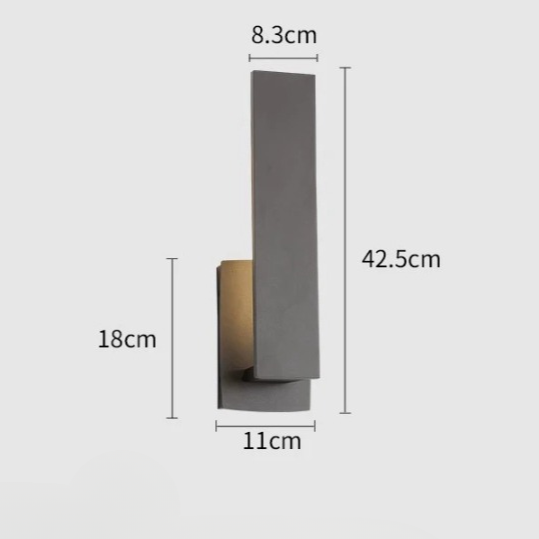 Modern Aluminum Wall Sconce with Backlit Glow