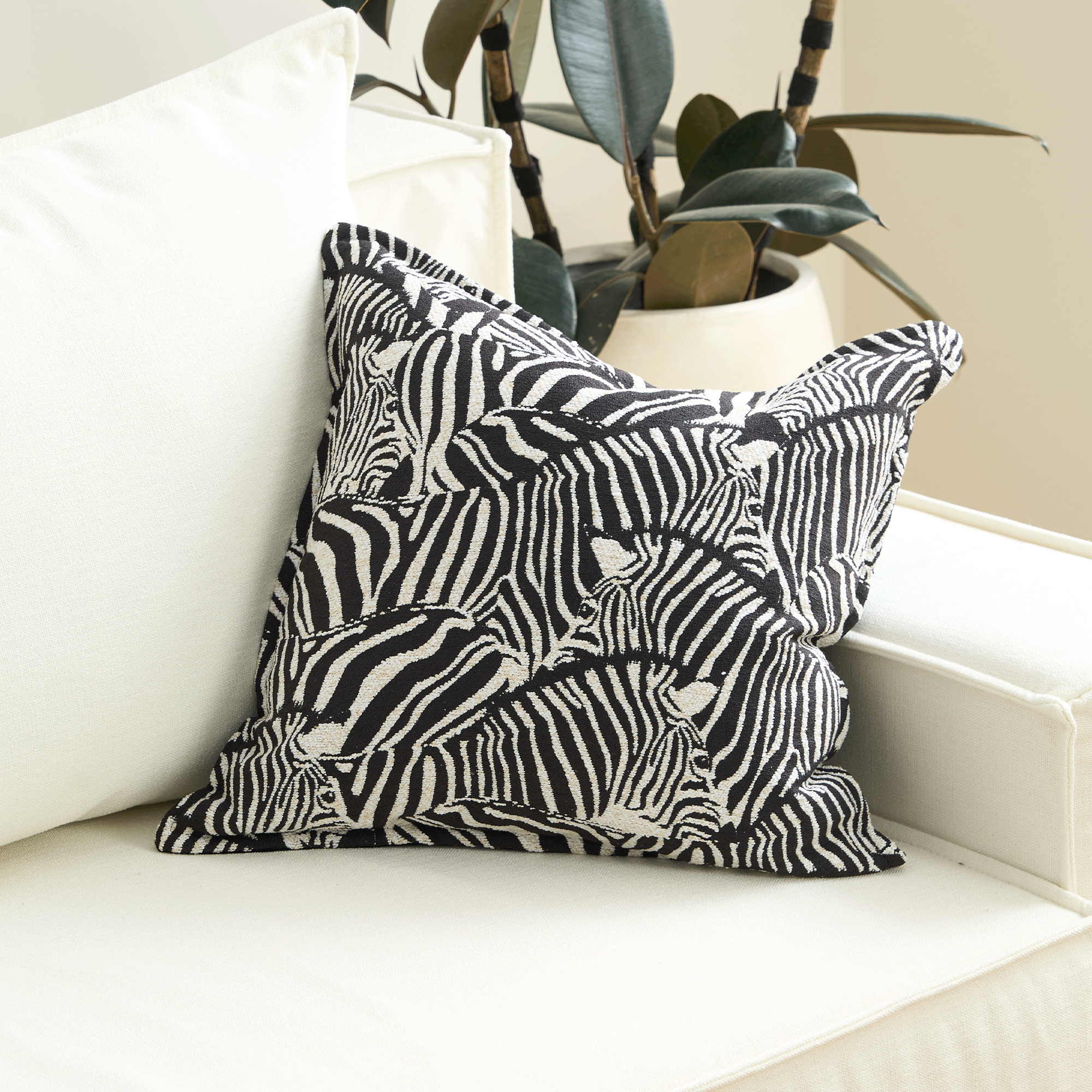 Modern Art Cushion Cover with Hidden Zipper