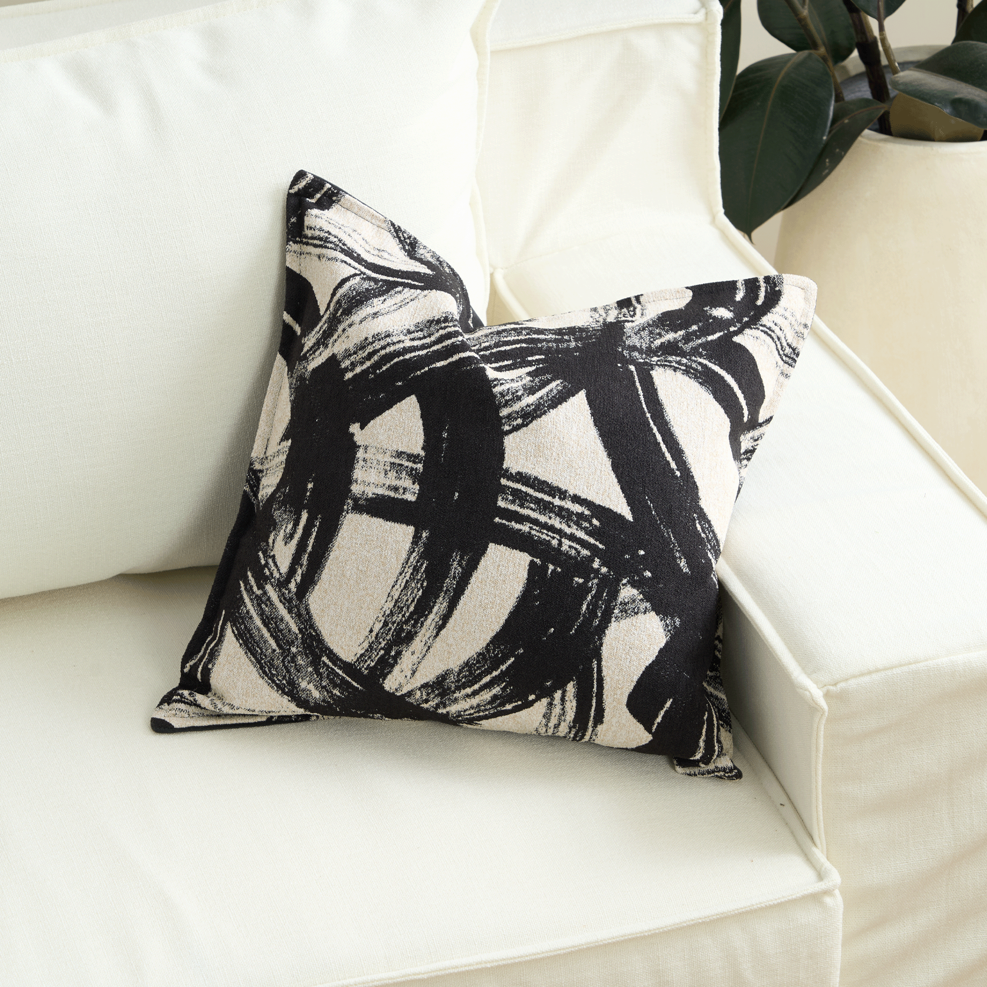 Modern Art Cushion Cover with Hidden Zipper