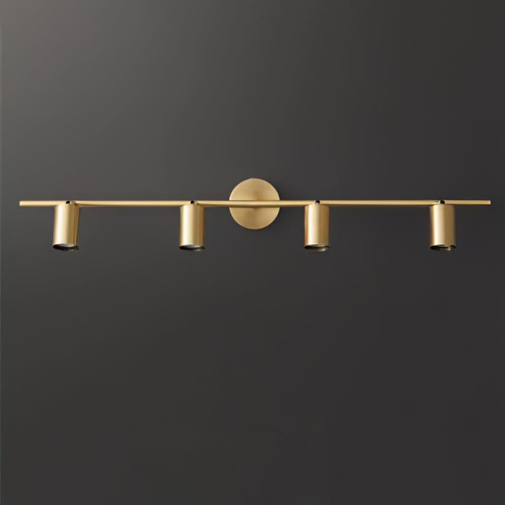 Modern Brass Double Head Wall Spotlight Bar