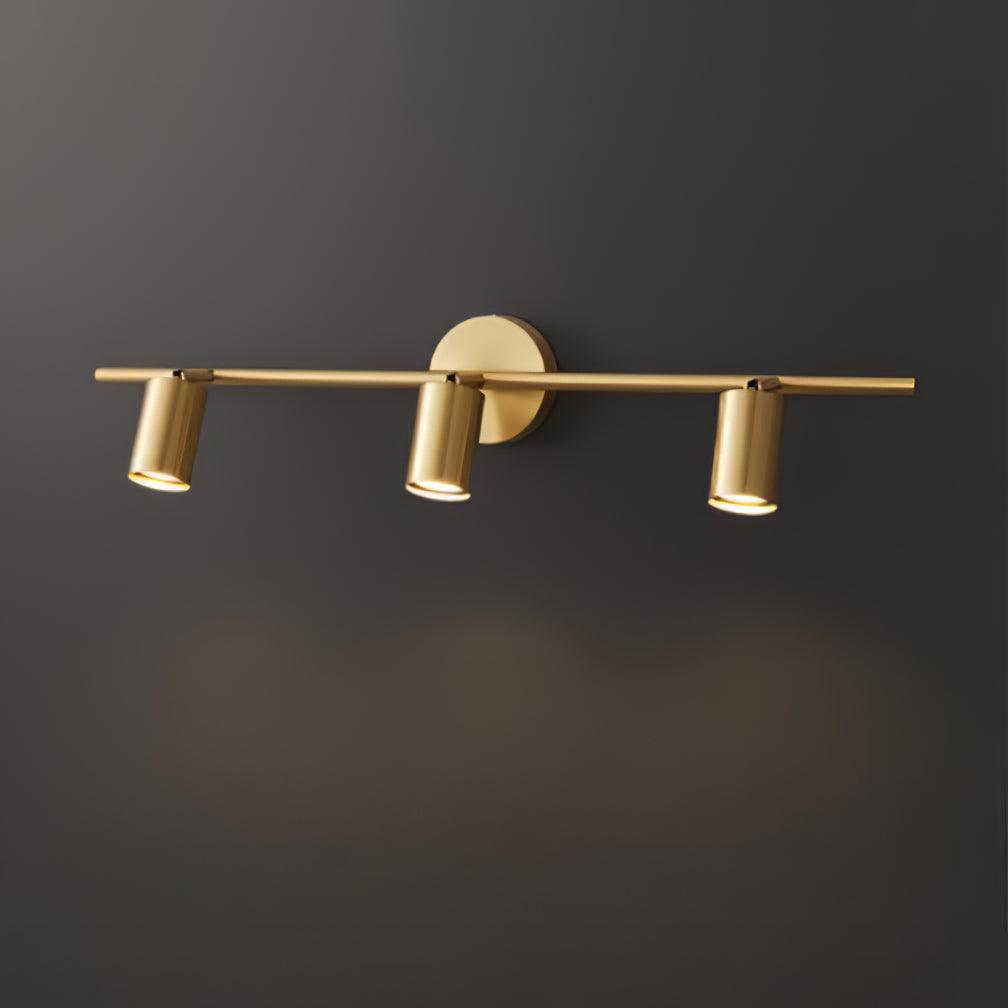 Modern Brass Double Head Wall Spotlight Bar