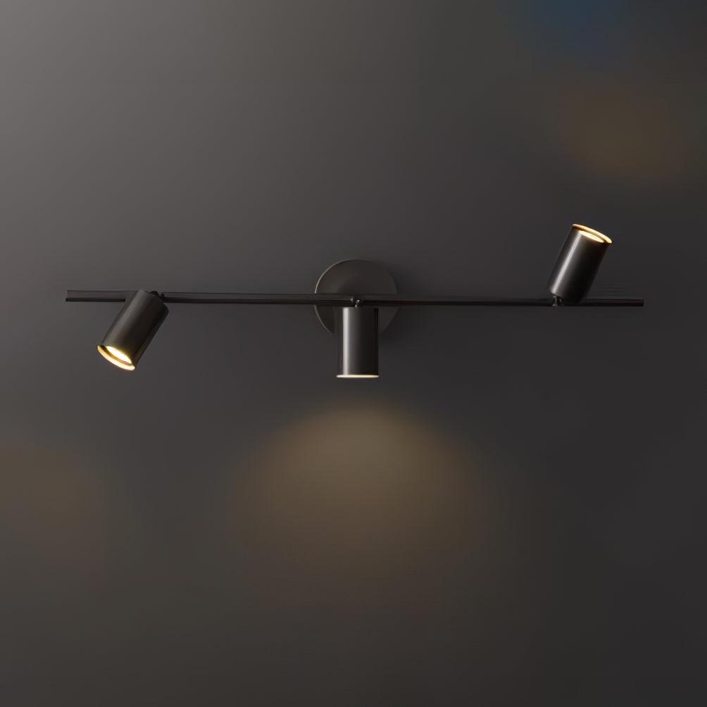 Modern Brass Double Head Wall Spotlight Bar