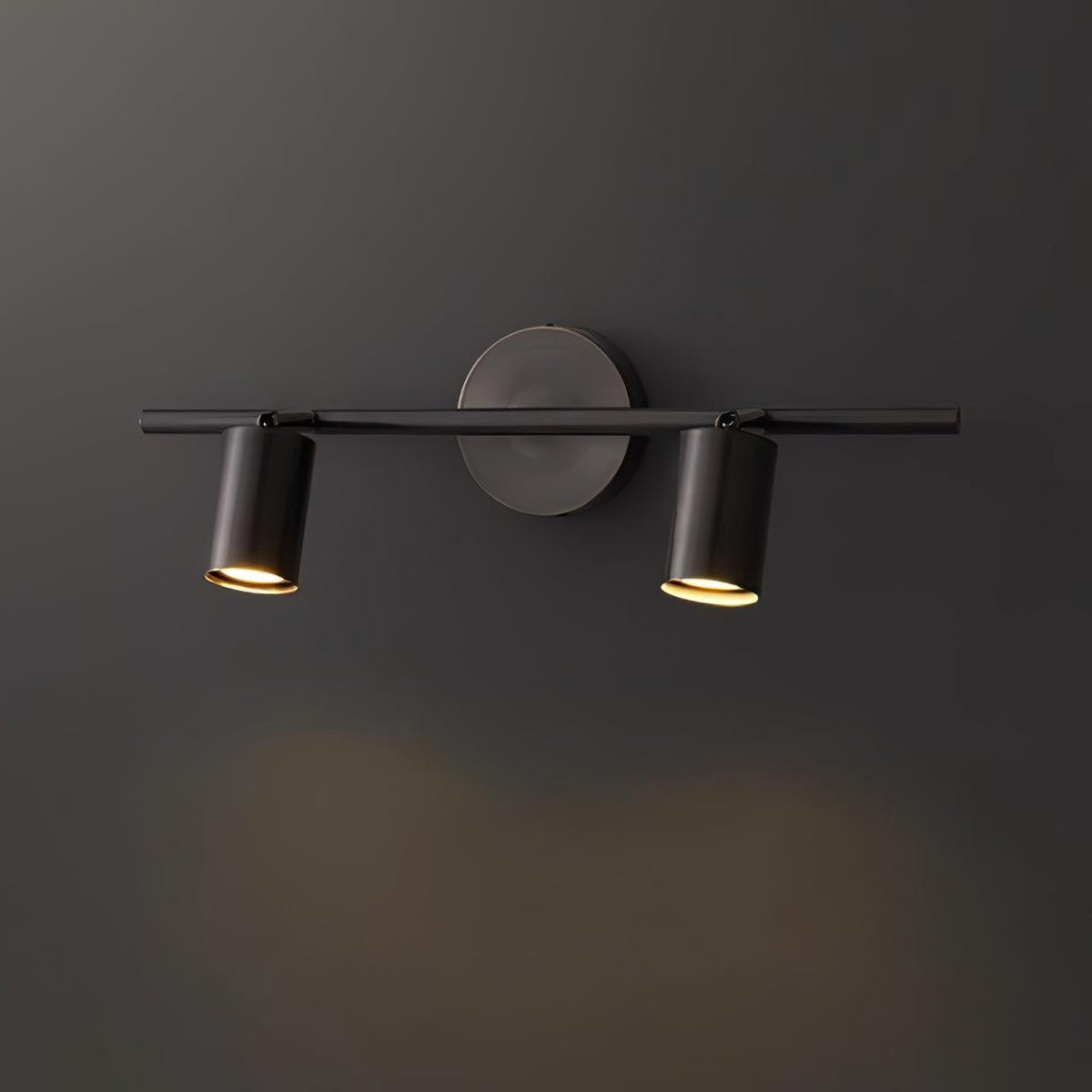 Modern Brass Double Head Wall Spotlight Bar