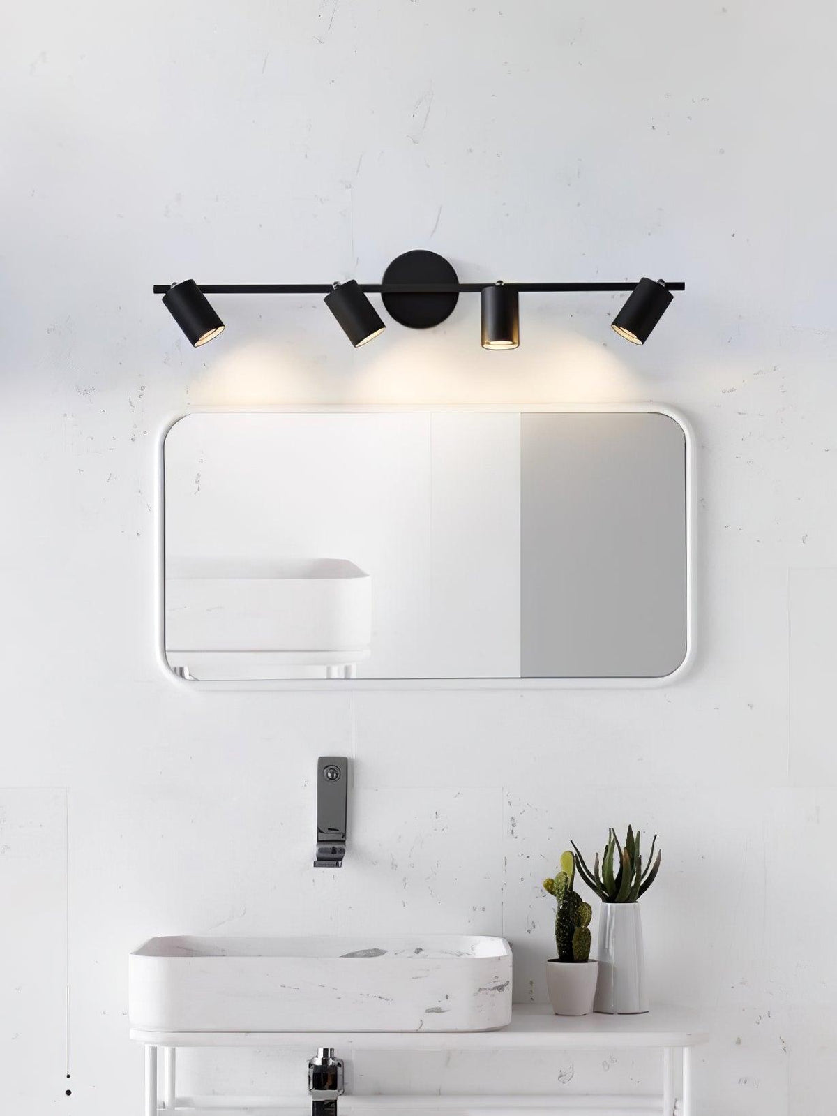 Modern Brass Double Head Wall Spotlight Bar