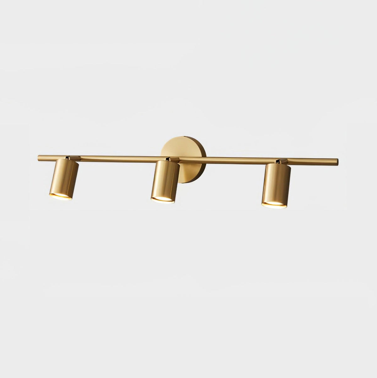 Modern Brass Double Head Wall Spotlight Bar