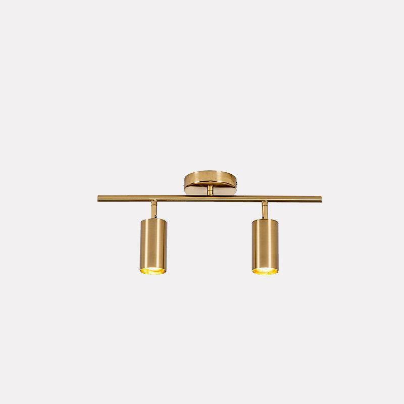 Modern Brass Double Head Wall Spotlight Bar