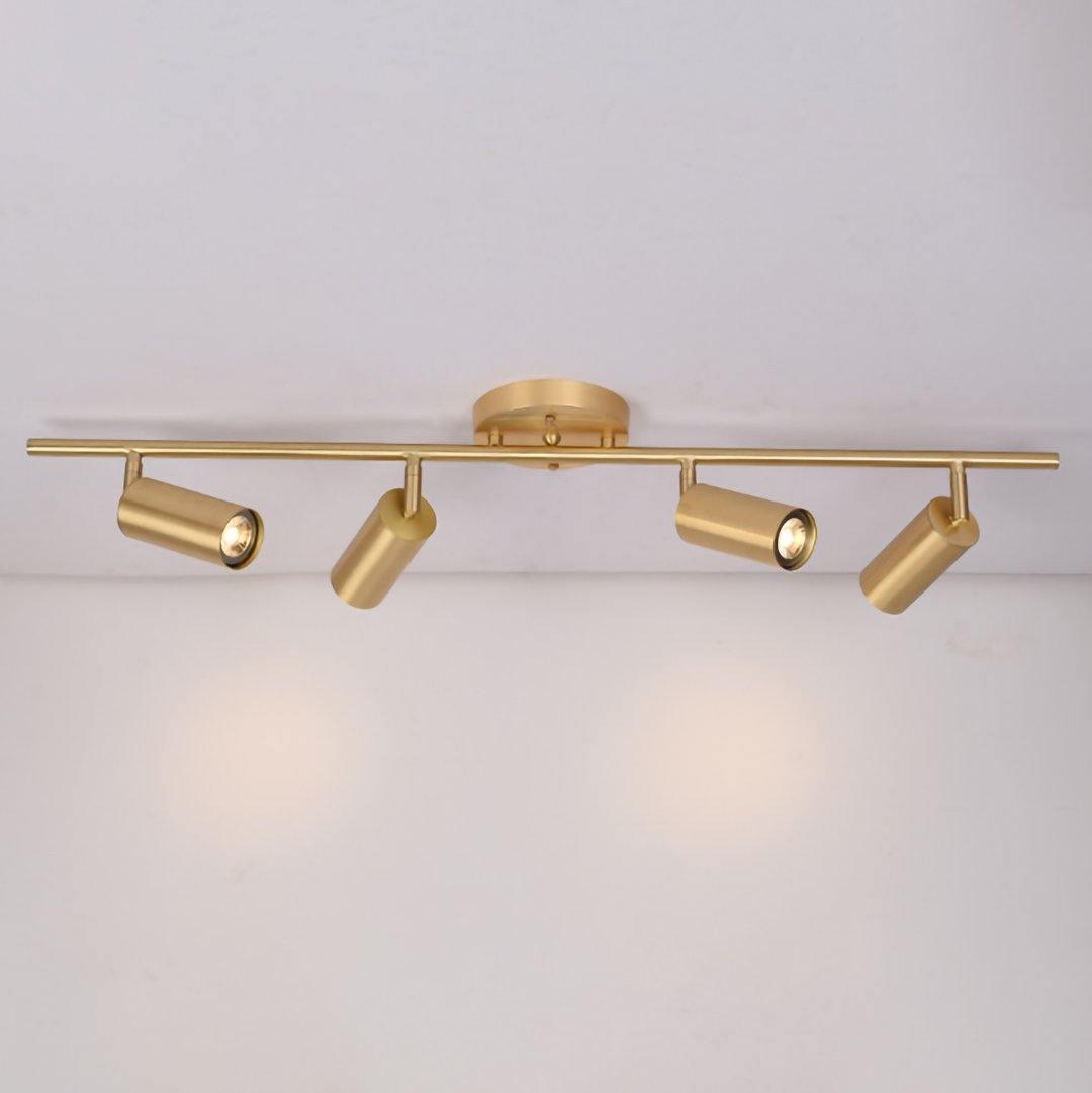Modern Brass Double Head Wall Spotlight Bar