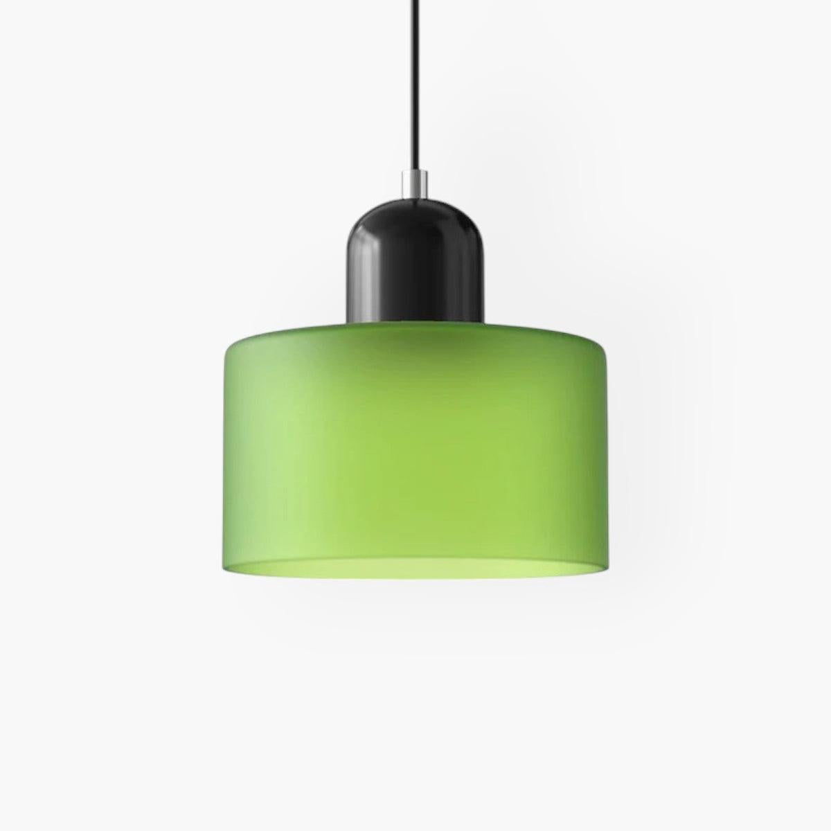Modern Colored Glass Cylinder Pendant Light