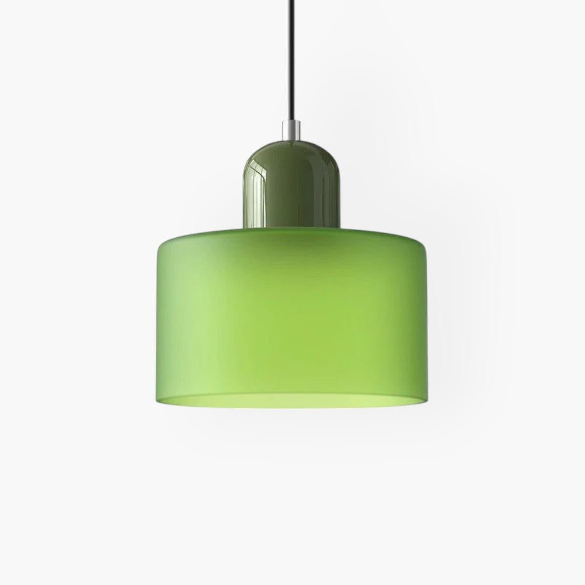 Modern Colored Glass Cylinder Pendant Light