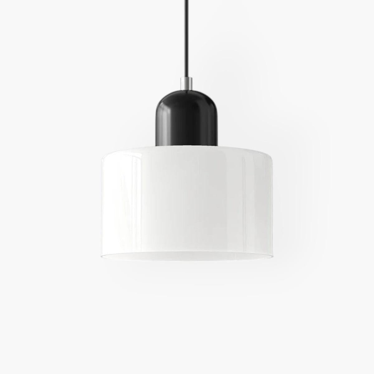 Modern Colored Glass Cylinder Pendant Light