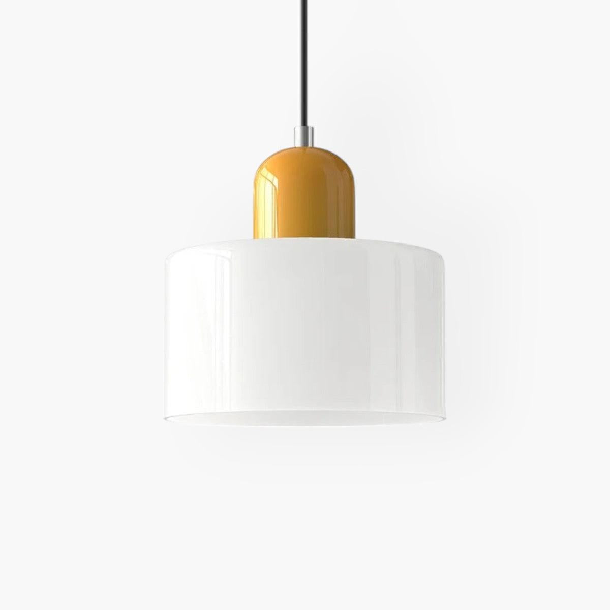 Modern Colored Glass Cylinder Pendant Light