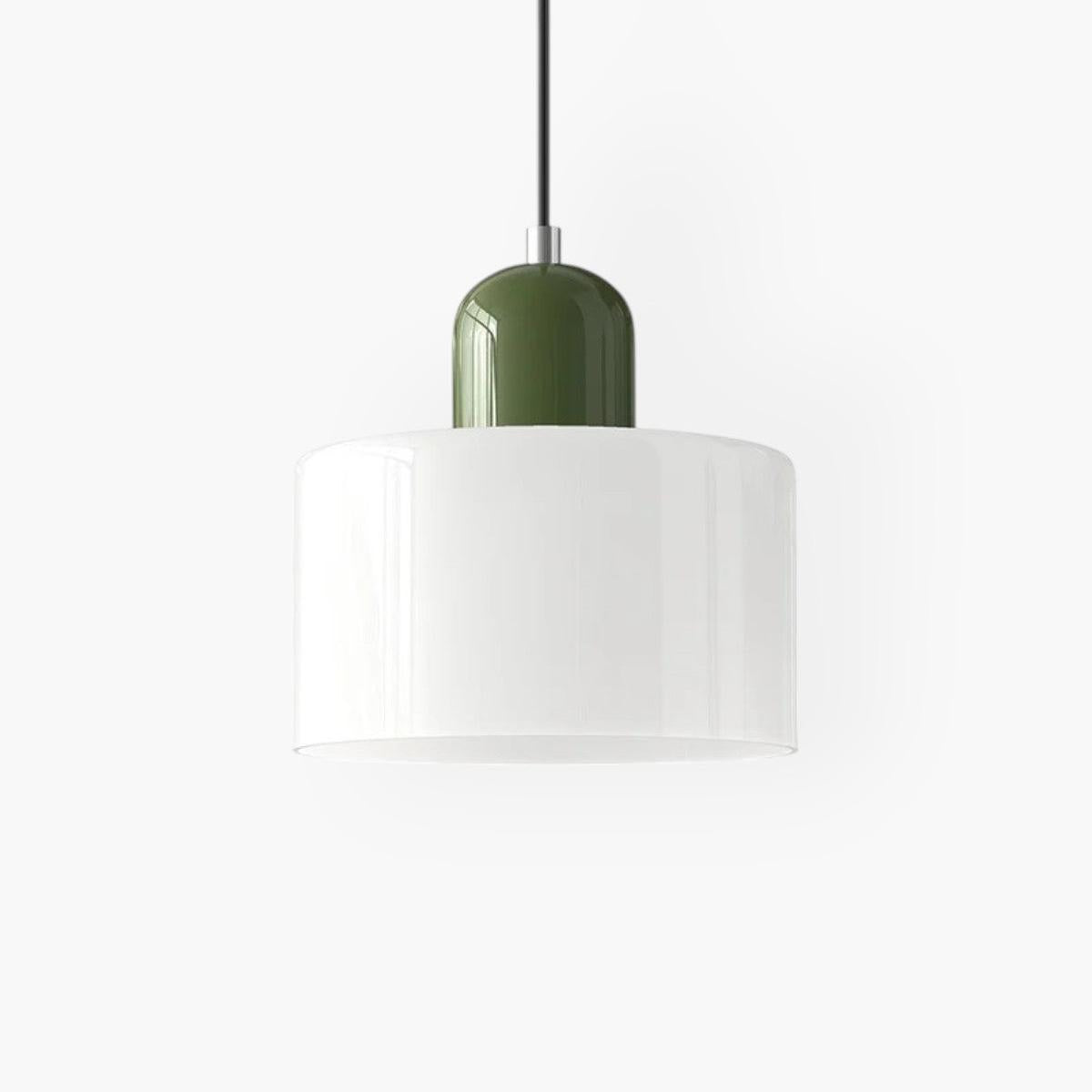 Modern Colored Glass Cylinder Pendant Light