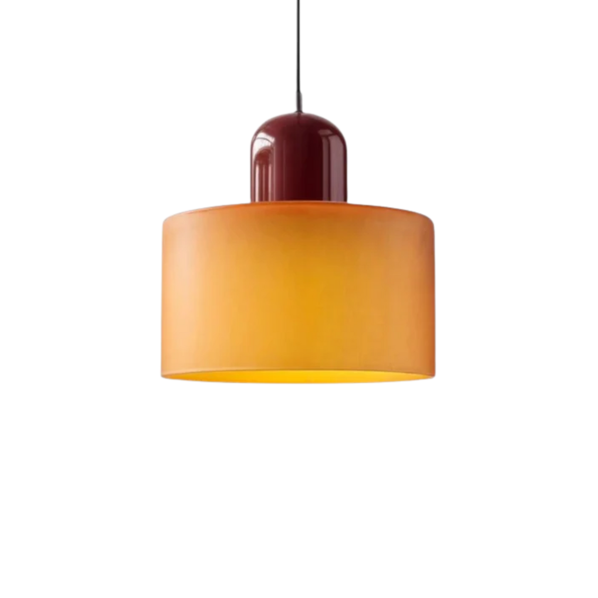 Modern Colored Glass Cylinder Pendant Light