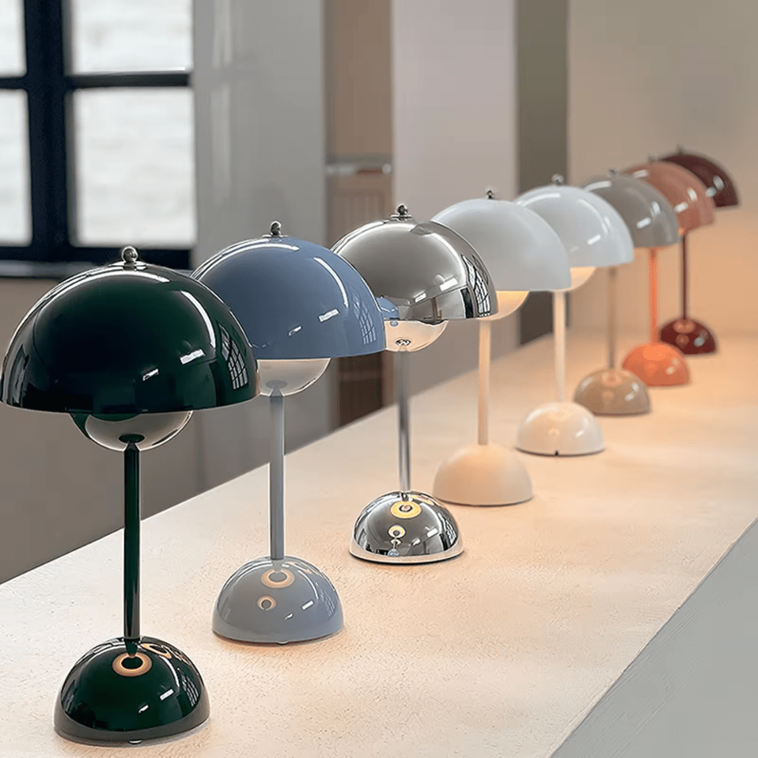 Modern Cordless Dome Table Lamp Warm LED Glow
