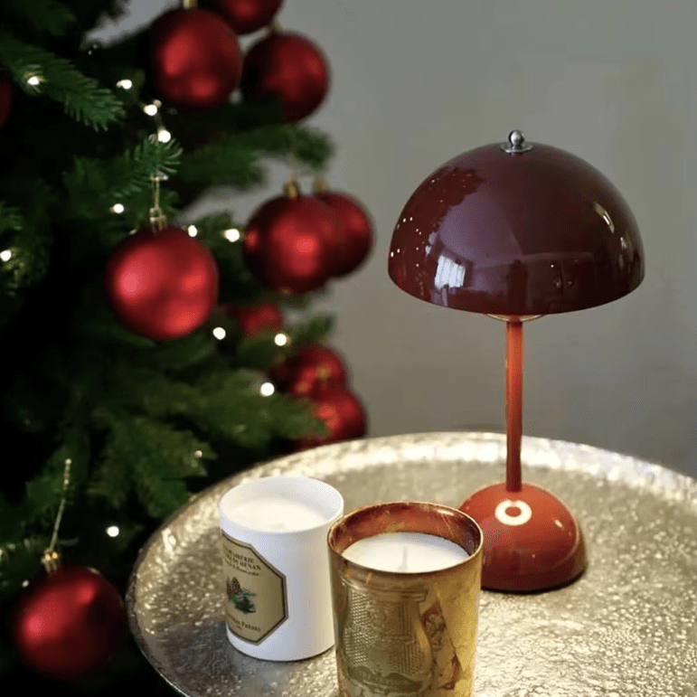 Modern Cordless Dome Table Lamp Warm LED Glow
