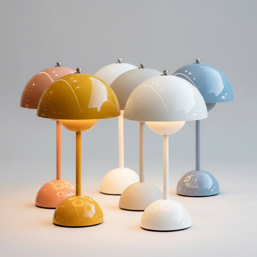 Modern Cordless Dome Table Lamp Warm LED Glow