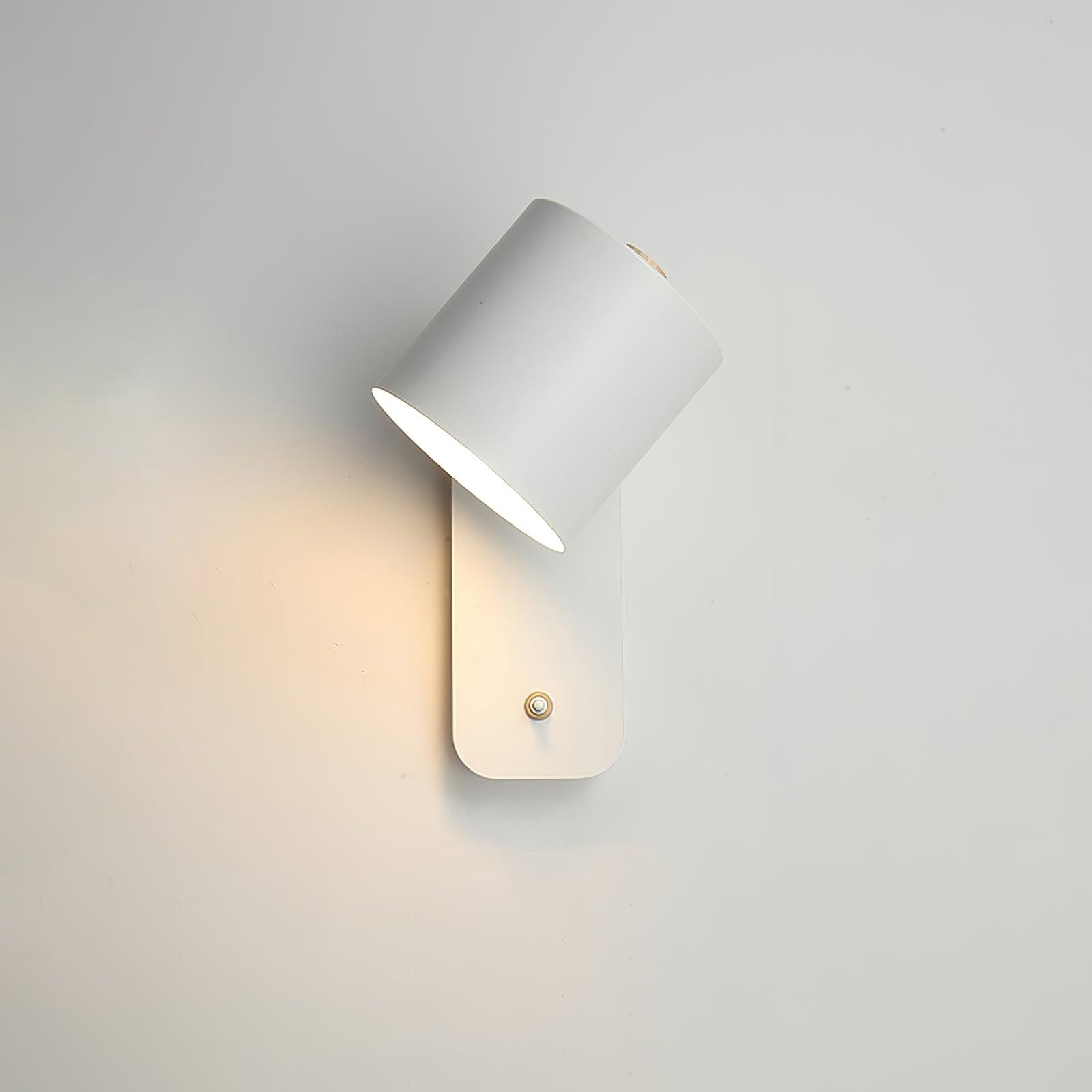 Modern Cylinder Wall Sconce with Rotary Shade