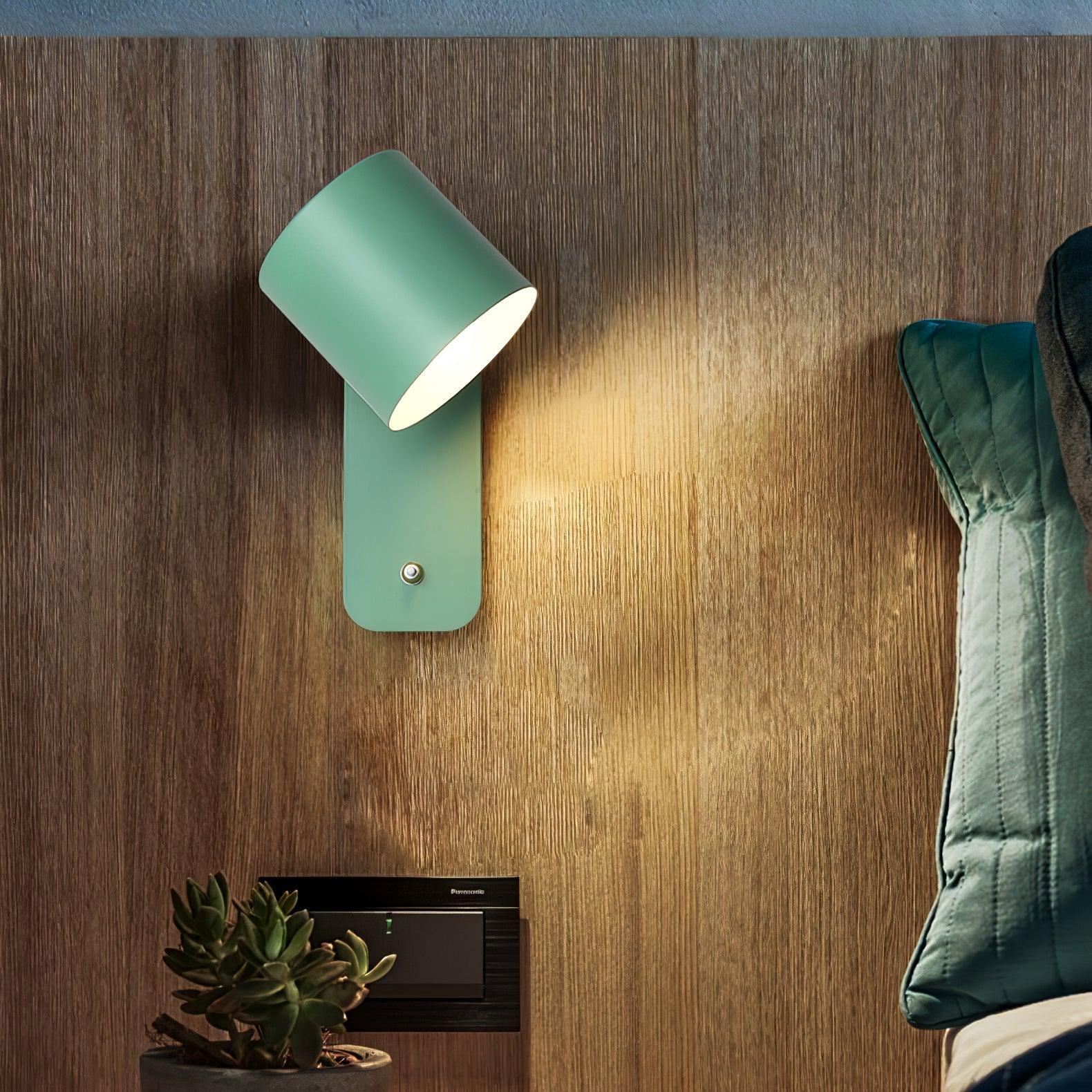 Modern Cylinder Wall Sconce with Rotary Shade