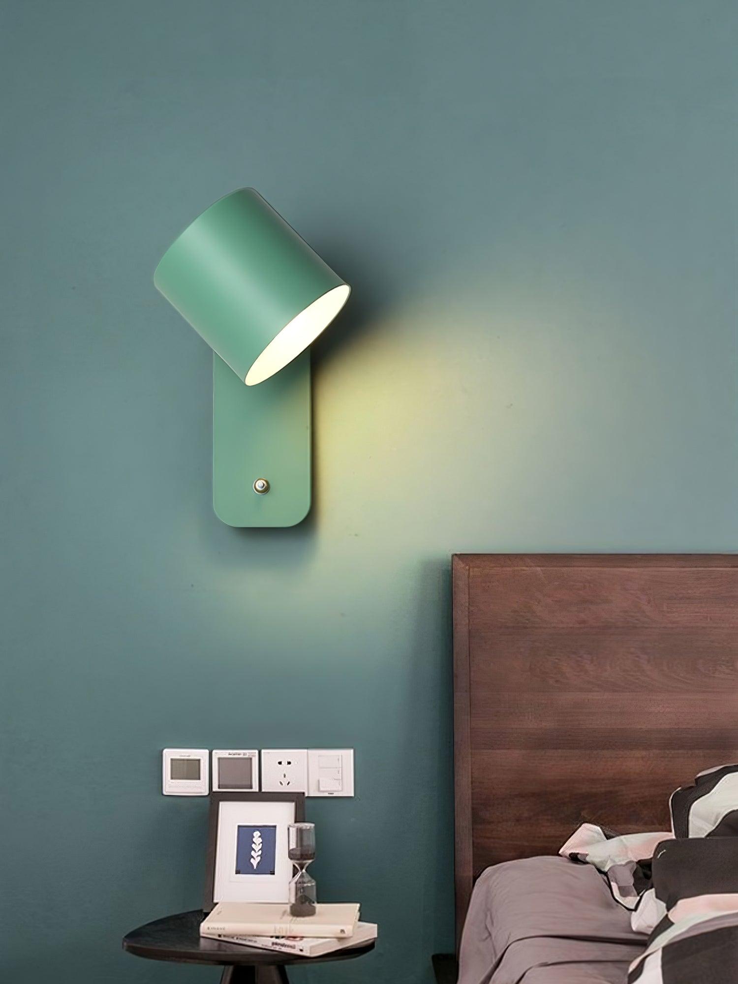 Modern Cylinder Wall Sconce with Rotary Shade
