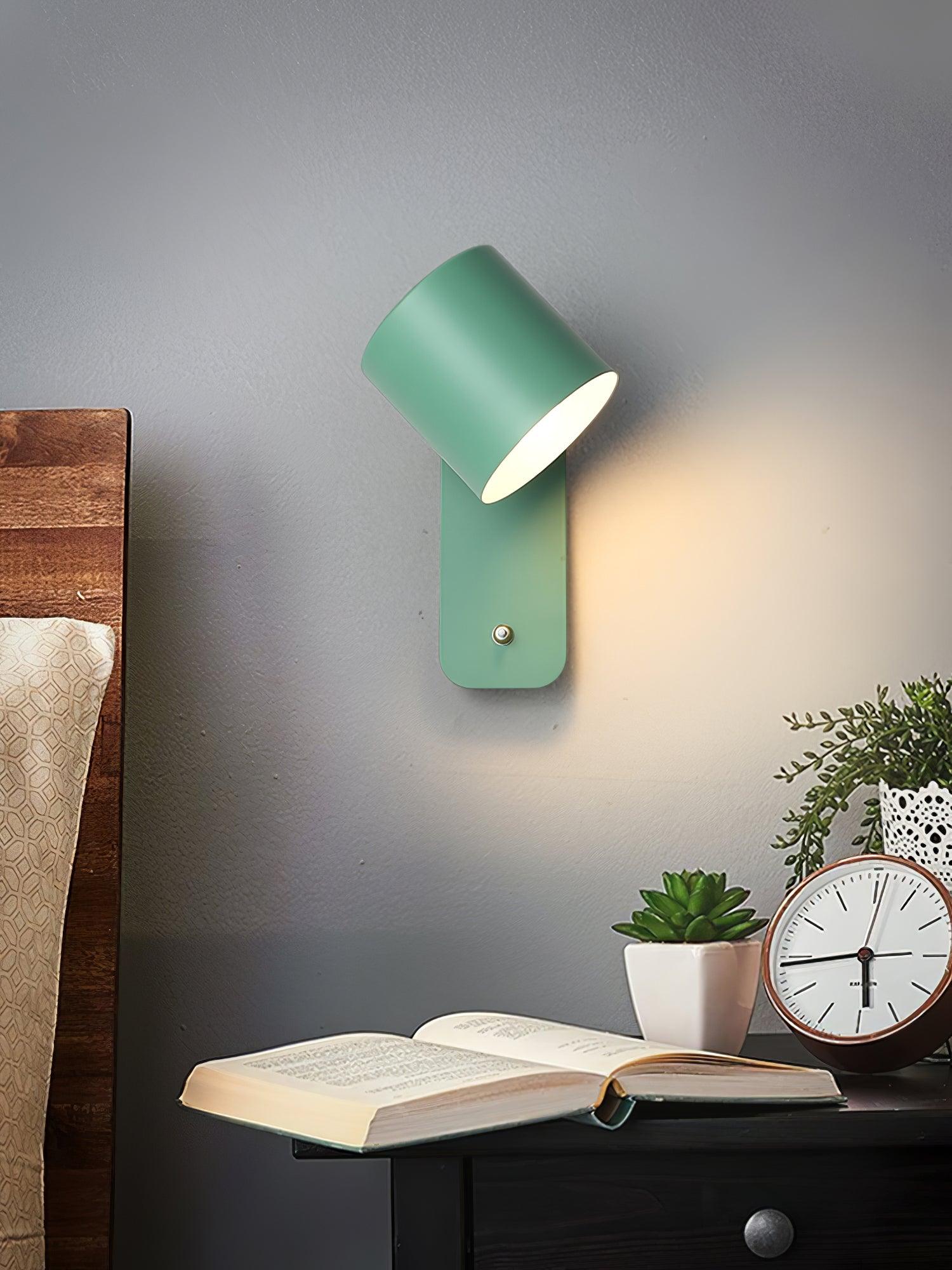 Modern Cylinder Wall Sconce with Rotary Shade