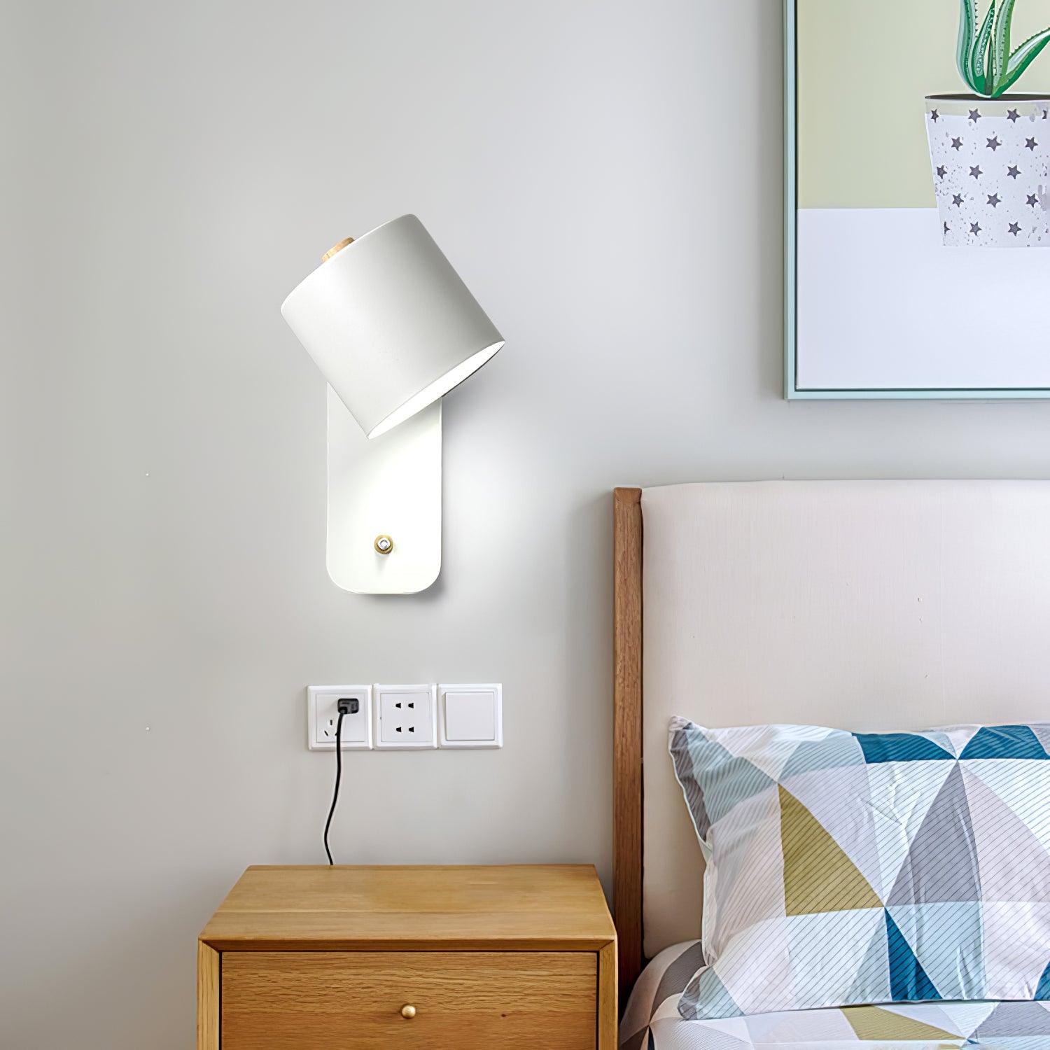 Modern Cylinder Wall Sconce with Rotary Shade