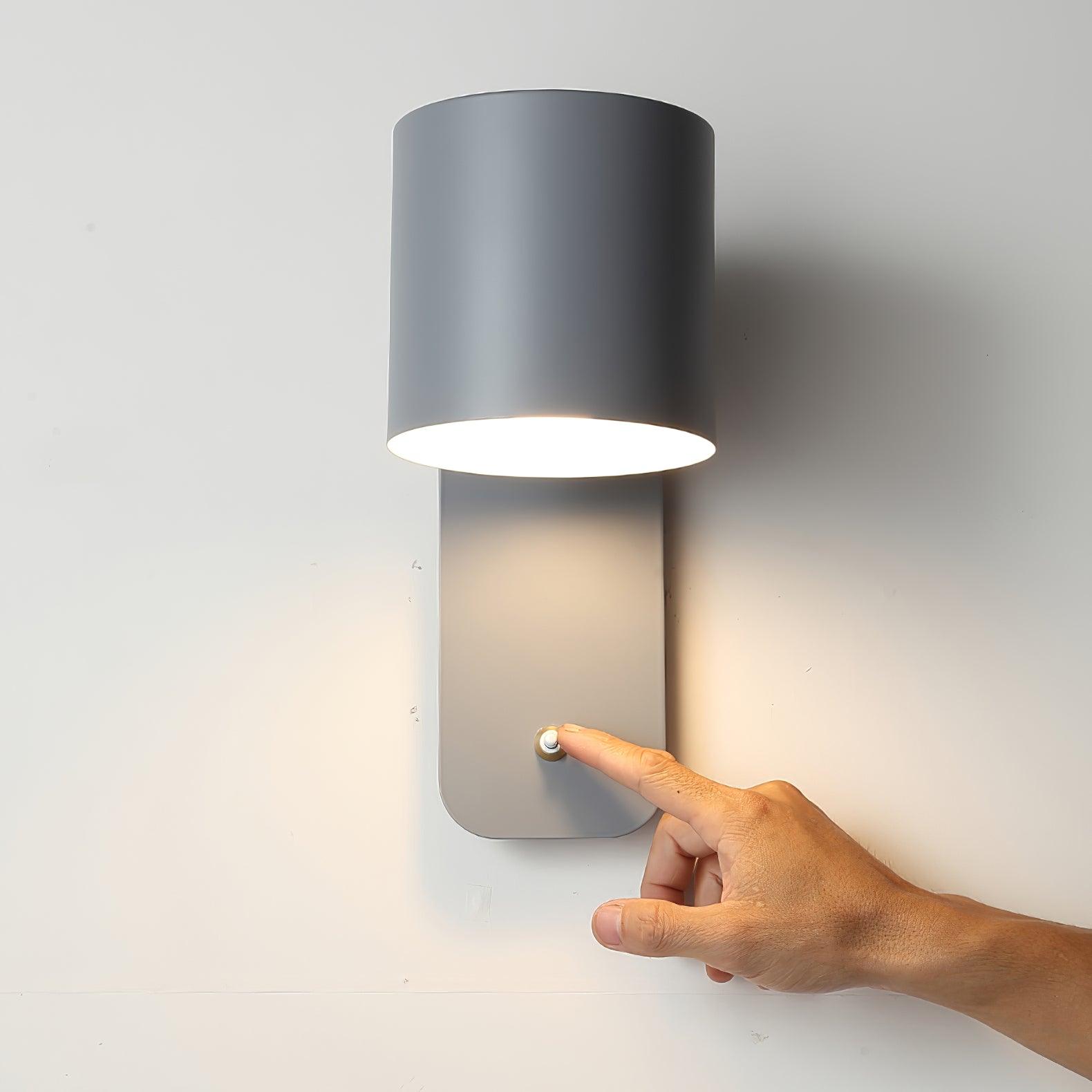 Modern Cylinder Wall Sconce with Rotary Shade