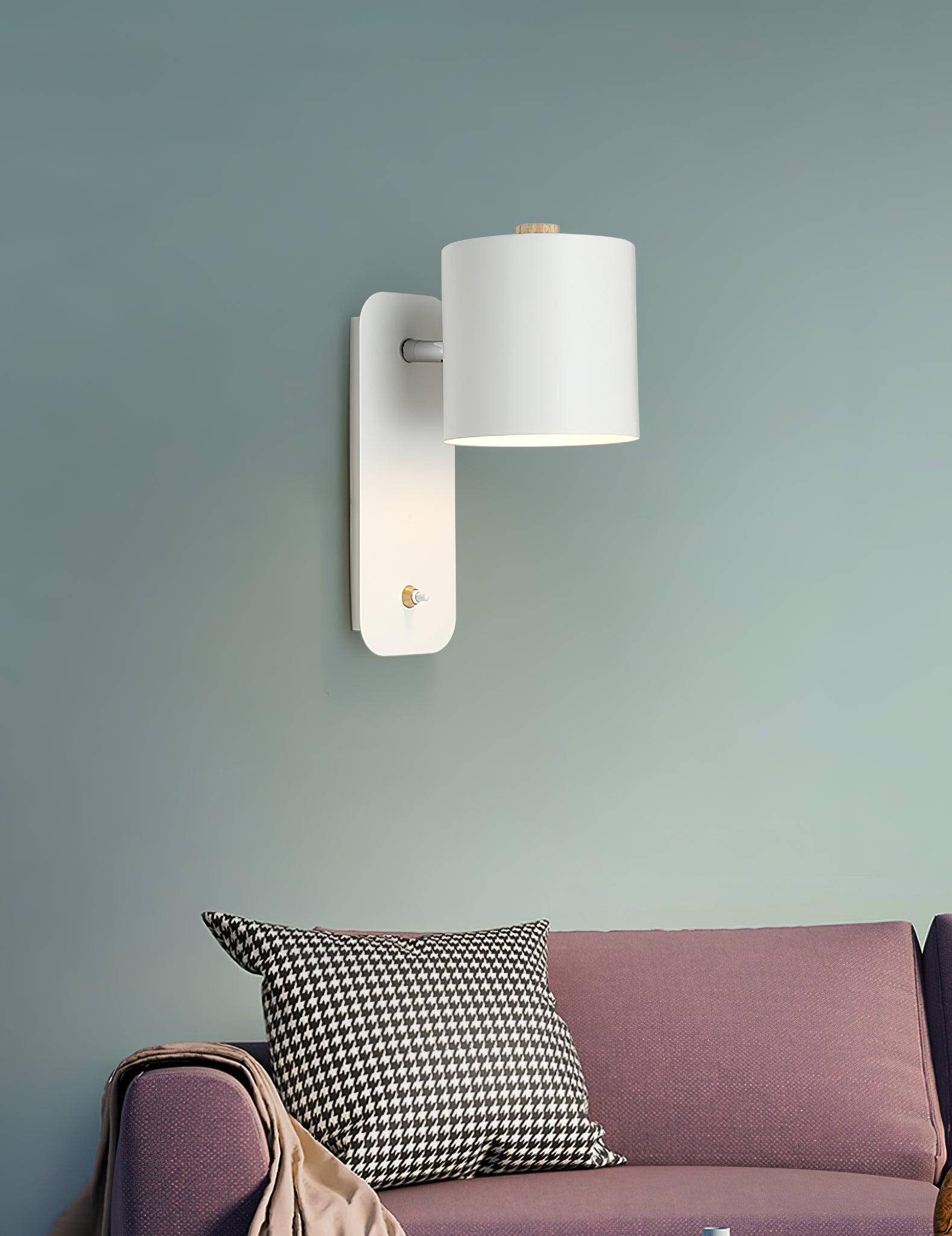 Modern Cylinder Wall Sconce with Rotary Shade