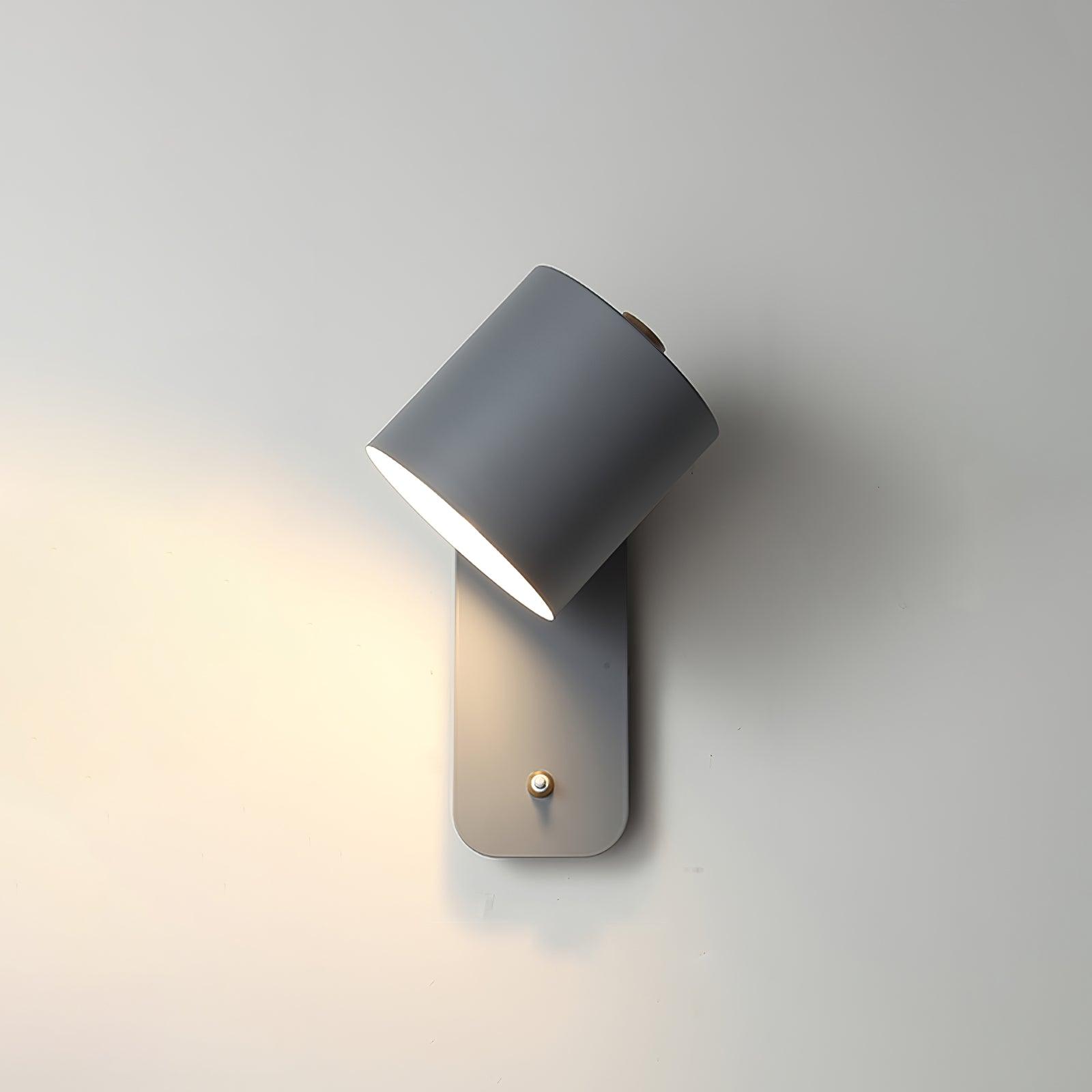 Modern Cylinder Wall Sconce with Rotary Shade