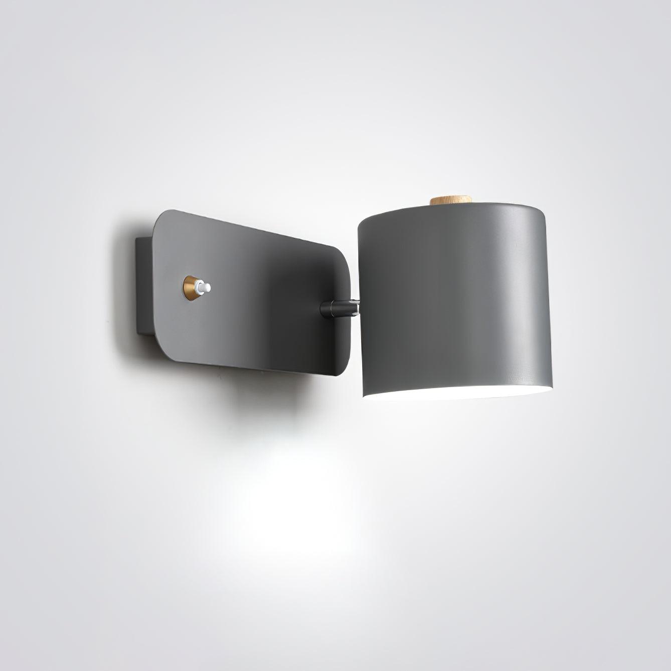Modern Cylinder Wall Sconce with Rotary Shade
