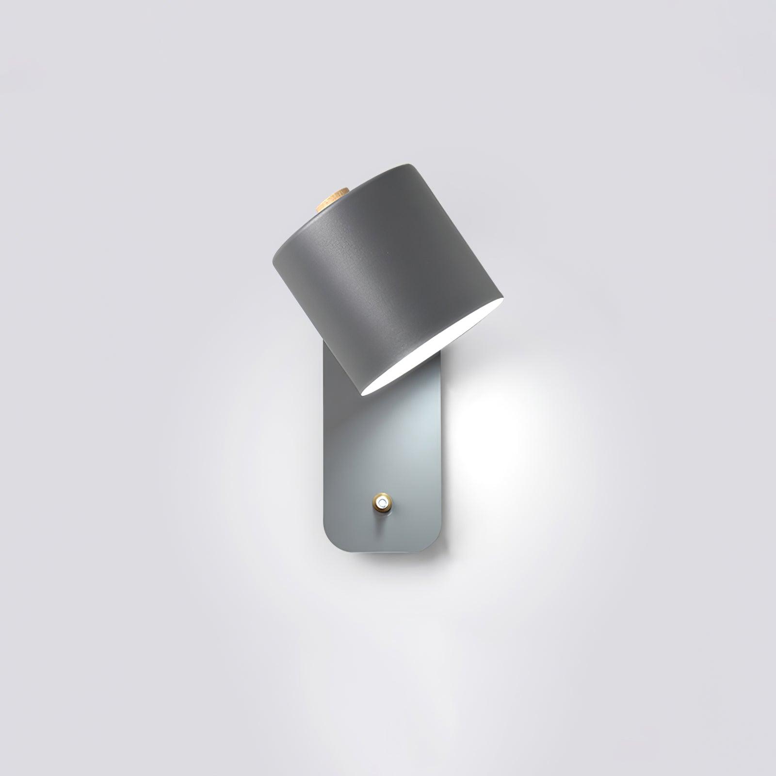 Modern Cylinder Wall Sconce with Rotary Shade