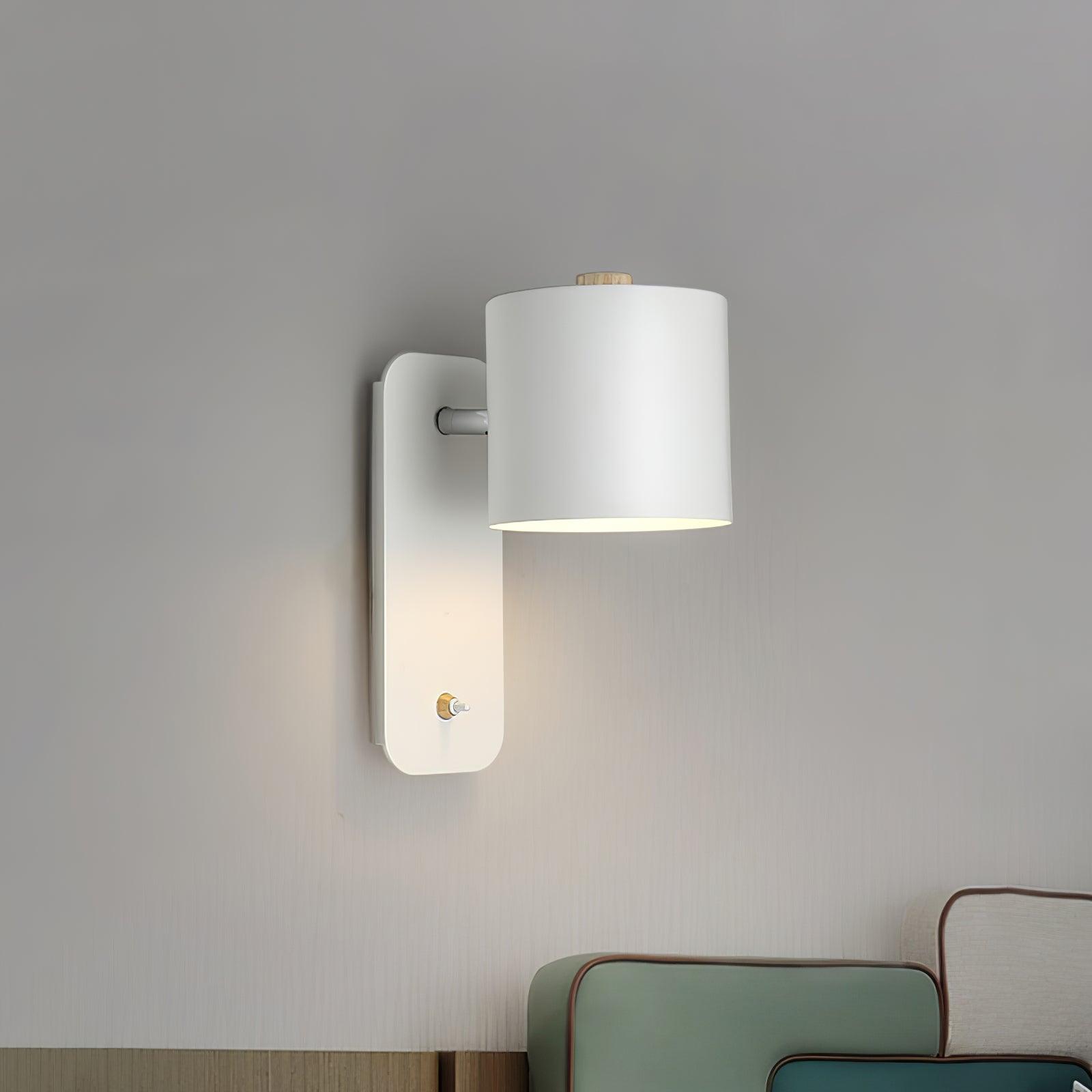 Modern Cylinder Wall Sconce with Rotary Shade