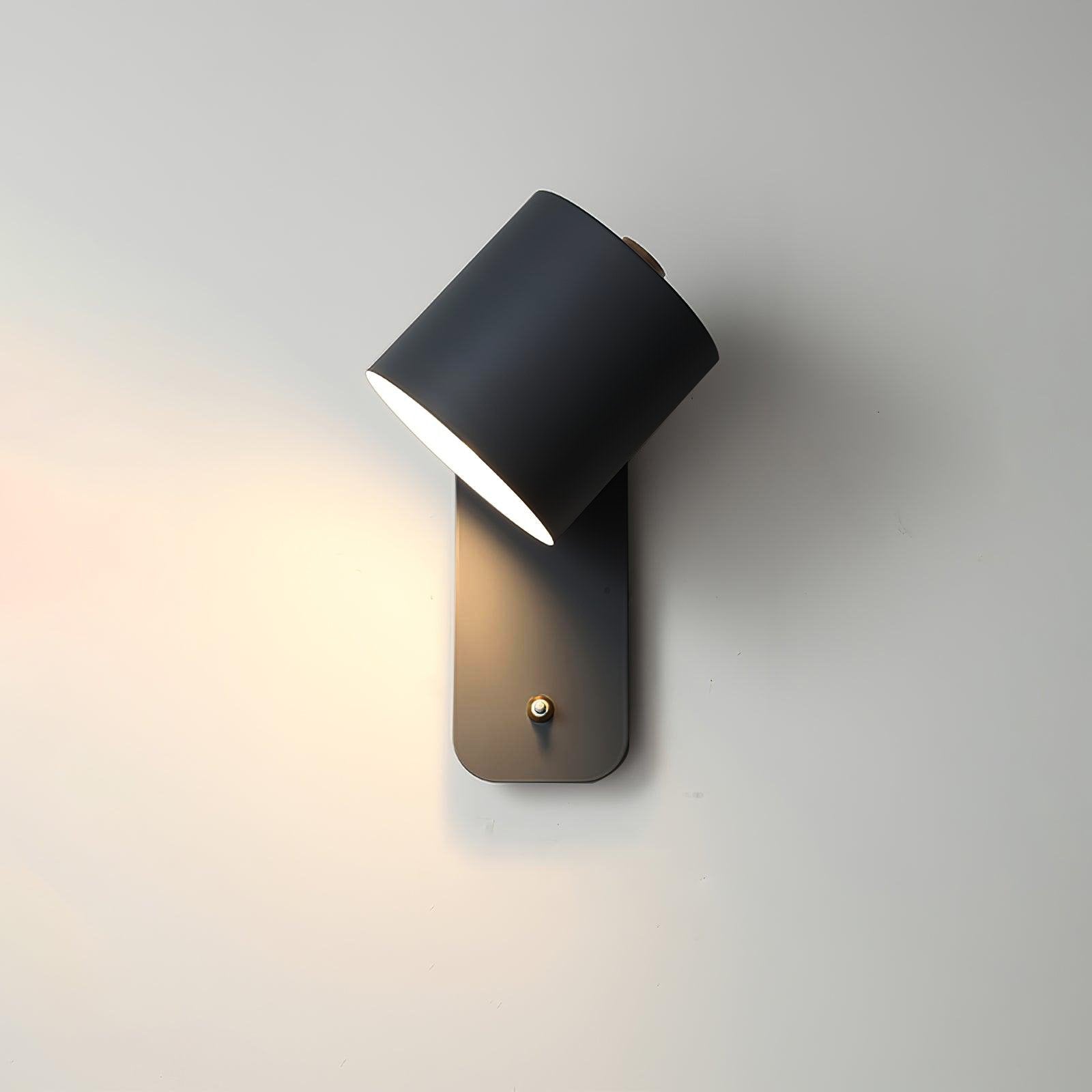 Modern Cylinder Wall Sconce with Rotary Shade