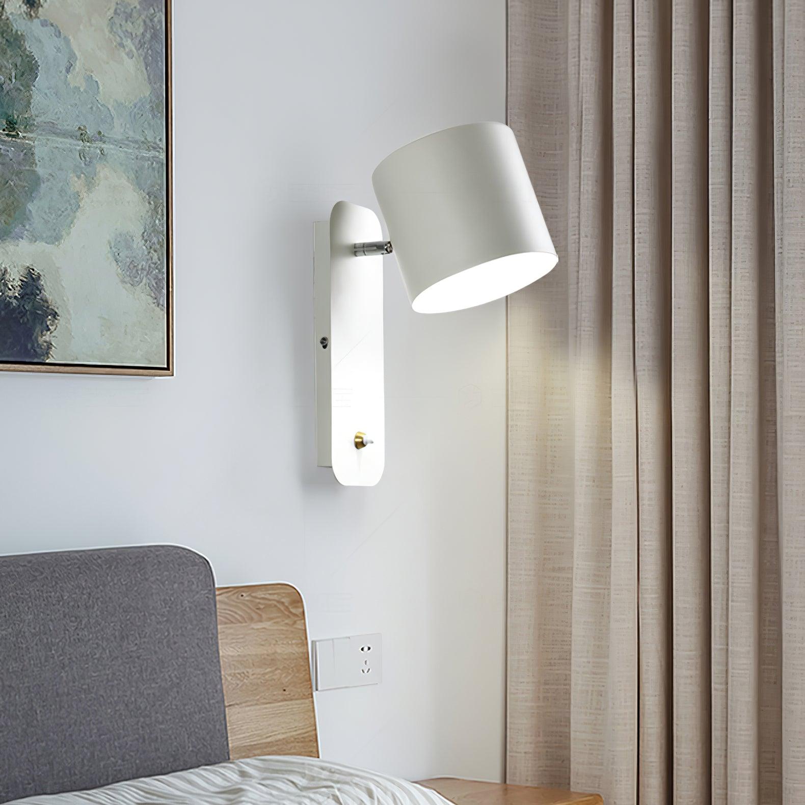 Modern Cylinder Wall Sconce with Rotary Shade
