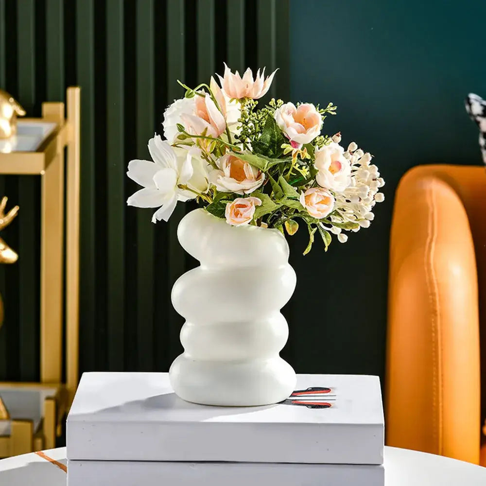 Modern Decorative Vase with Colorful Glass Style