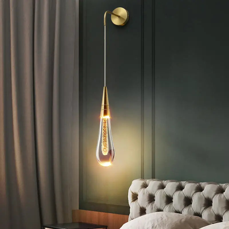 Modern Glass Raindrop LED Wall Sconce