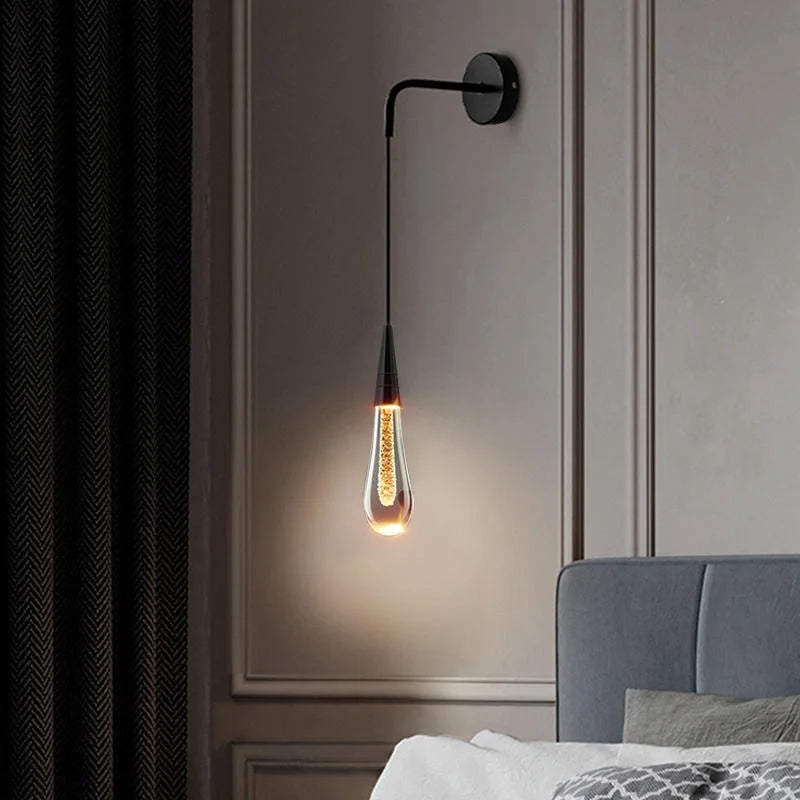 Modern Glass Raindrop LED Wall Sconce