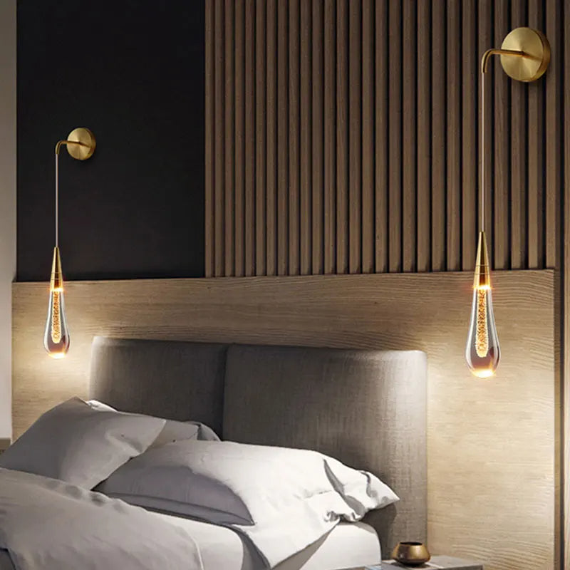 Modern Glass Raindrop LED Wall Sconce